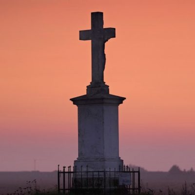 Buße Kreuz Sonnenuntergang