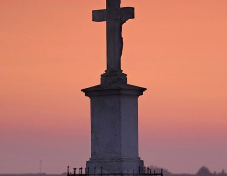 Buße Kreuz Sonnenuntergang